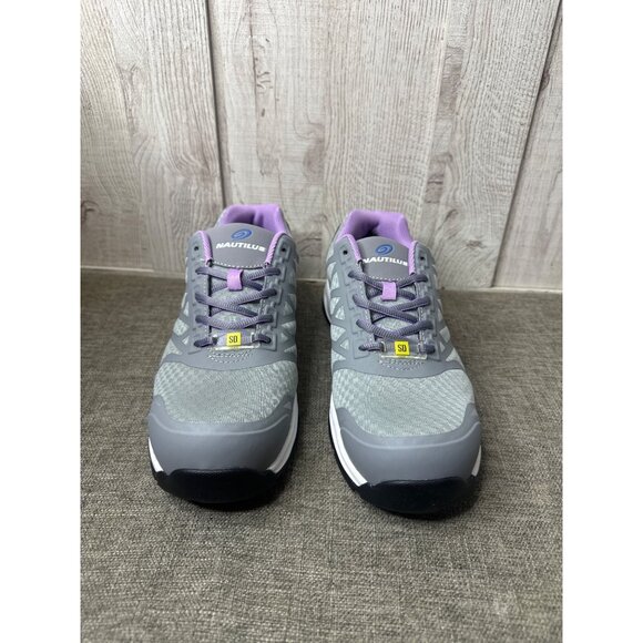 Nautilus Womens Size 10 D Gray & Lavender Athletic Safety Shoes Slip Resistant - Picture 5 of 9